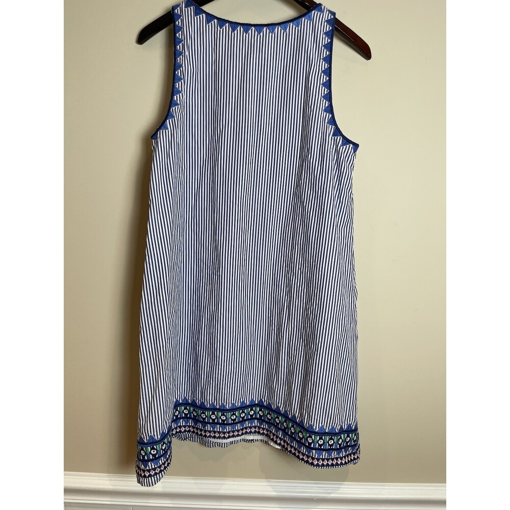 Vineyard Vines Women’s Striped Embroidered Dress 6 Summer Nautical - Picture 7 of 8